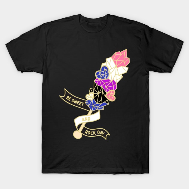 Rock Candy - Genderfluid Pride T-Shirt by Razumi Yazura